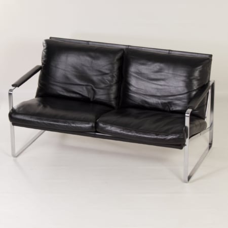 2 Seater Sofa by Preben Fabricius for Walter Knoll, 1990s &#8211; Black Leather