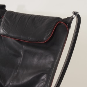 Falcon Chair by Sigurd Ressel for Vatne Mobler, 1970s &#8211; Black Leather
