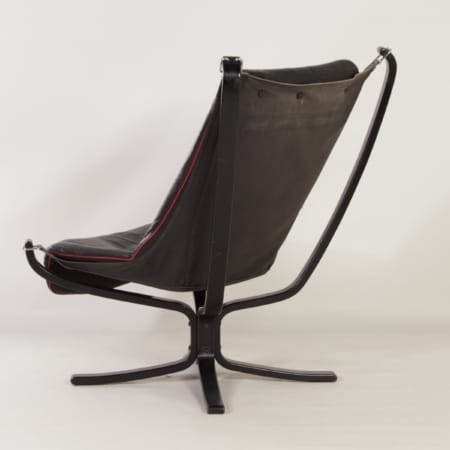 Falcon Chair by Sigurd Ressel for Vatne Mobler, 1970s &#8211; Black Leather