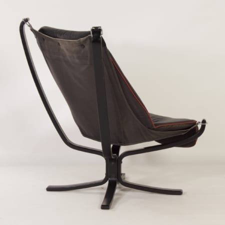 Falcon Chair by Sigurd Ressel for Vatne Mobler, 1970s &#8211; Black Leather