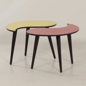 Unique Set Yin-Yang Coffee or Side Tables, 1950s