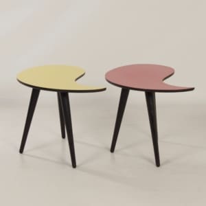 Unique Set Yin-Yang Coffee or Side Tables, 1950s