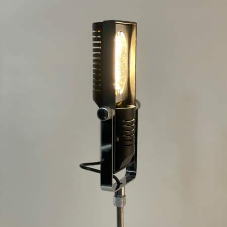 Italian floor lamp in the shape of a microphone, 1980s