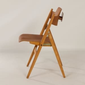 Wooden folding chair SE 18 by Egon Eiermann for Wilde + Spieth, 1960s | Beech + Teak
