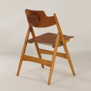 Wooden folding chair SE 18 by Egon Eiermann for Wilde + Spieth, 1960s | Beech + Teak