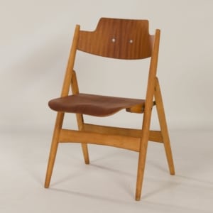 Wooden folding chair SE 18 by Egon Eiermann for Wilde + Spieth, 1960s | Beech + Teak