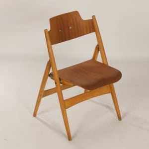 Wooden folding chair SE 18 by Egon Eiermann for Wilde + Spieth, 1960s | Beech + Teak