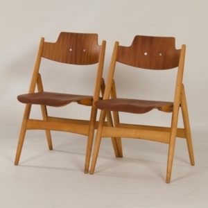 Wooden folding chair SE 18 by Egon Eiermann for Wilde + Spieth, 1960s | Beech + Teak