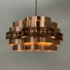 Danish Pendant by Werner Schou for Coronell Elektro, 1970s &#8211; Copper