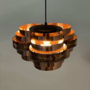 Danish Pendant by Werner Schou for Coronell Elektro, 1970s – Copper