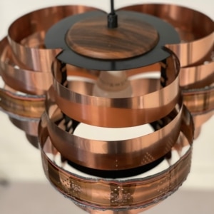 Danish Pendant by Werner Schou for Coronell Elektro, 1970s – Copper