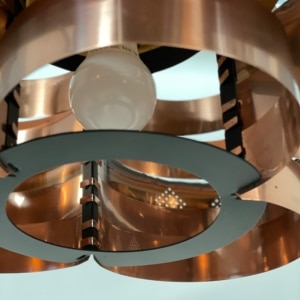Danish Pendant by Werner Schou for Coronell Elektro, 1970s – Copper