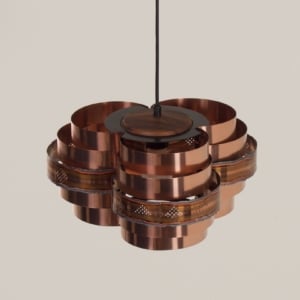 Danish Pendant by Werner Schou for Coronell Elektro, 1970s – Copper