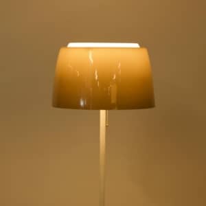 Mid-Century Floor Lamp with Brown Plastic Shades and Tulip Base, 1970s