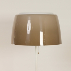 Mid-Century Floor Lamp with Brown Plastic Shades and Tulip Base, 1970s
