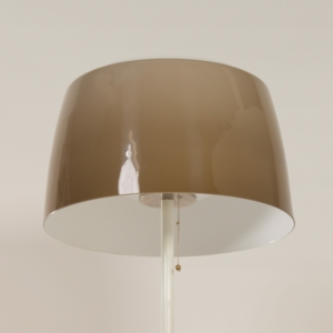 Mid-Century Floor Lamp with Brown Plastic Shades and Tulip Base, 1970s