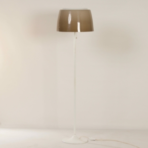 Mid-Century Floor Lamp with Brown Plastic Shades and Tulip Base, 1970s