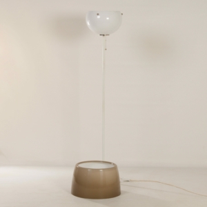 Mid-Century Floor Lamp with Brown Plastic Shades and Tulip Base, 1970s