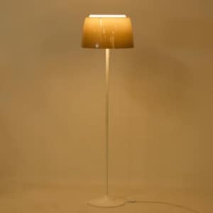 Mid-Century Floor Lamp with Brown Plastic Shades and Tulip Base, 1970s