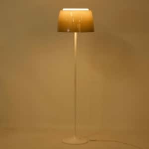 Mid-Century Floor Lamp with Brown Plastic Shades and Tulip Base, 1970s