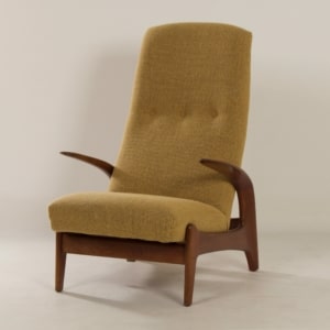 Armchair &#8220;Rock &#8216;n Rest&#8221; by Rastad &#038; Relling for Gimson &#038; Slater, &#8217;60s &#8211; Reupholstered