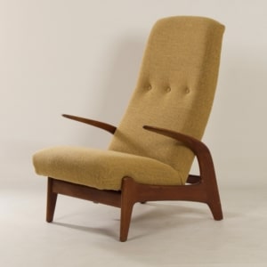 Armchair &#8220;Rock &#8216;n Rest&#8221; by Rastad &#038; Relling for Gimson &#038; Slater, &#8217;60s &#8211; Reupholstered