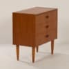 Vintage Danish Chest of Drawers with Three Drawers in Teak,1960s
