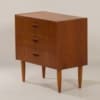 Vintage Danish Chest of Drawers with Three Drawers in Teak,1960s