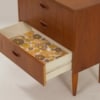 Vintage Danish Chest of Drawers with Three Drawers in Teak,1960s