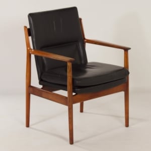 Danish Armchair 431 by Arne Vodder for Sibast, 1960s &#8211; Black Leather