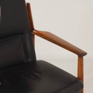 Danish Armchair 431 by Arne Vodder for Sibast, 1960s &#8211; Black Leather