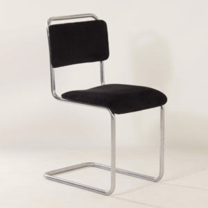 Original 101 Gispen Tube Chair, 1950s &#8211; Reupholstered