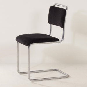 Original 101 Gispen Tube Chair, 1950s &#8211; Reupholstered