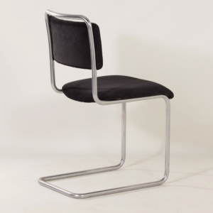 Original 101 Gispen Tube Chair, 1950s &#8211; Reupholstered