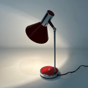 Red Desk Lamp Made in Italy, Florence, 1960s