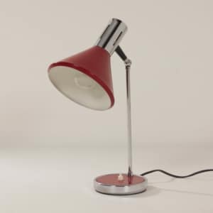 Red Desk Lamp Made in Italy, Florence, 1960s