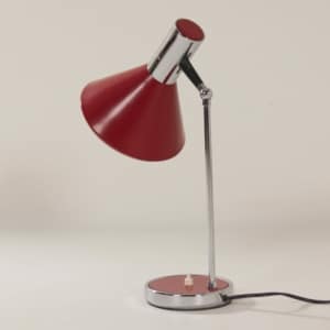 Red Desk Lamp Made in Italy, Florence, 1960s