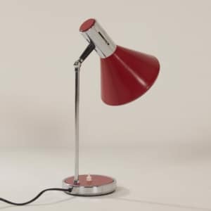 Red Desk Lamp Made in Italy, Florence, 1960s