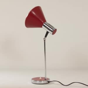 Red Desk Lamp Made in Italy, Florence, 1960s