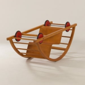Reversible Rocking Chair by Brockhage, Andrä and Mart Stam for Siegfried Lenz Berggieszhübel, 1950s