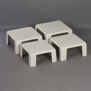 Side tables Quatro Gatti in Fiberlite by Mario Bellini for C&#038;B Italia, 1960s
