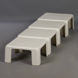 Side tables Quatro Gatti in Fiberlite by Mario Bellini for C&#038;B Italia, 1960s