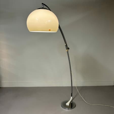 White Arc Lamp by Sölken Leuchten, 1970s