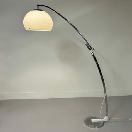 White Arc Lamp by Sölken Leuchten, 1970s