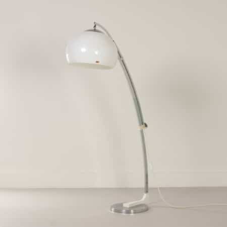 White Arc Lamp by Sölken Leuchten, 1970s