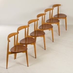 Heart Dining Set by Hans Wegner for Fritz Hansen, 1950s
