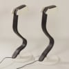 Pair of iGuzzini Snocky Table Lamps by Bruno Gecchelin, 1980s | Black and White