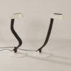 Pair of iGuzzini Snocky Table Lamps by Bruno Gecchelin, 1980s | Black and White