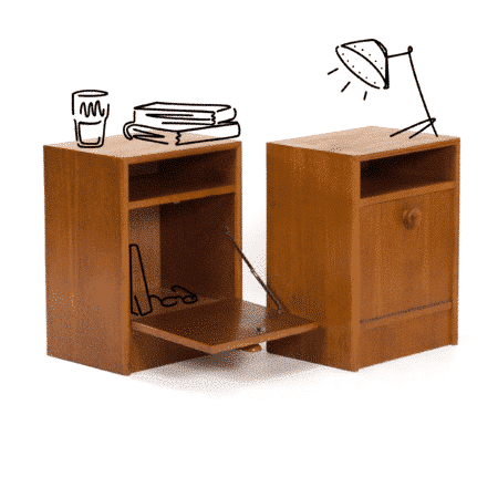 Pair Vintage Night Stands, 1950s