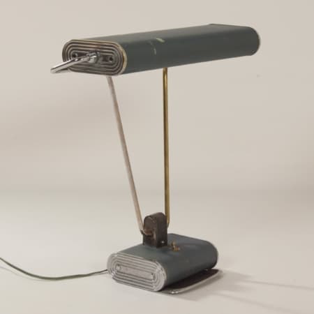 French N71 Desk Lamp by Atelier Jumo, 1960s | Blue Grey, Art Deco